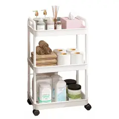 GENERICO - Carrito De Almacenamiento 3 Niveles Con Asa para Cocina o Baño
