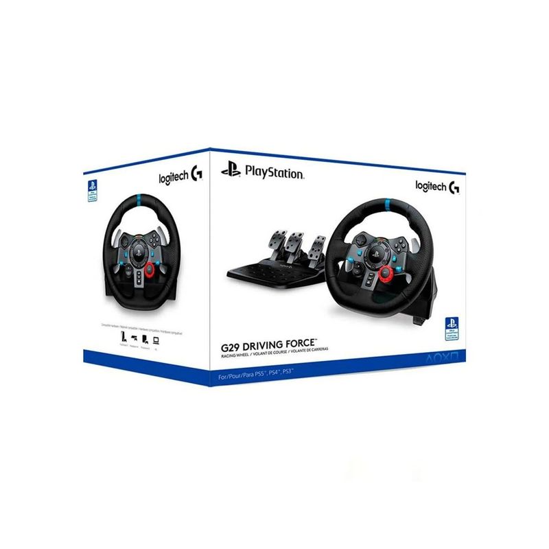 LOGITECH - Volante y Pedales Logitech G29 Compatible Ps3 Ps4 y Ps5