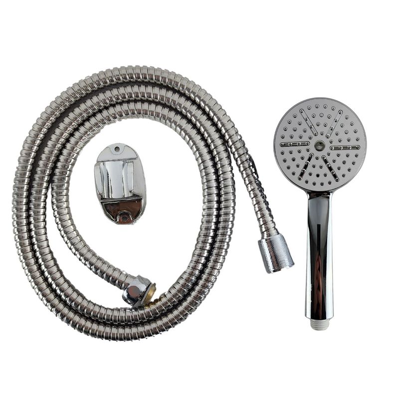 GENERICO - Set Ducha De Mano Cromado Manguera 150cm Accesorio Baño
