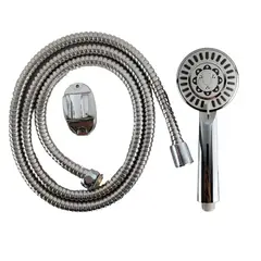 GENERICO - Kit Regadera Base Manguera 150cm Cabezal Regulable Ergonómico