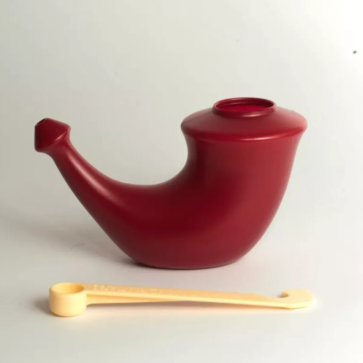 ALKANATUR - NETI POT -Rhino Horn- Limpiador Nasal Adulto Color Rojo JALA NETI