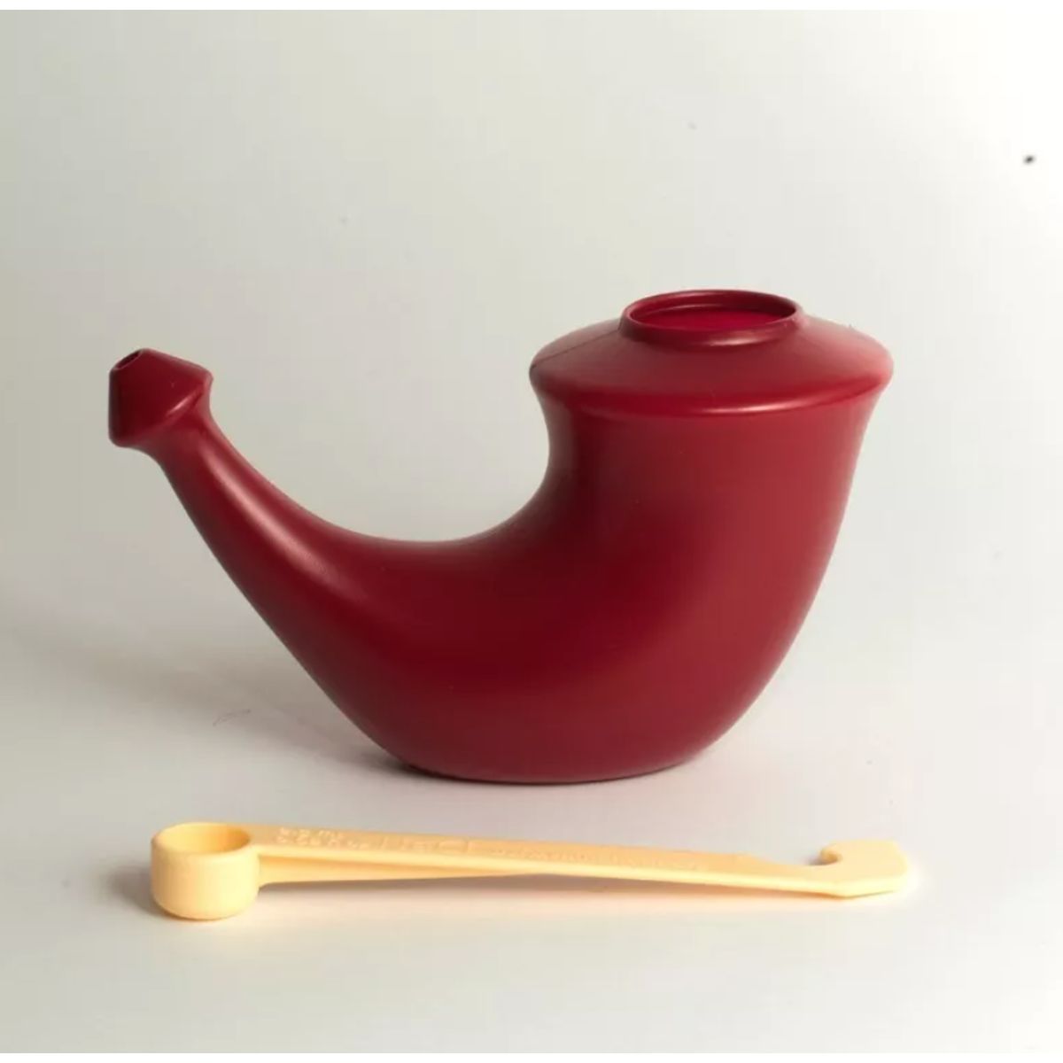 ALKANATUR - NETI POT -Rhino Horn- Limpiador Nasal Adulto Color Rojo JALA NETI