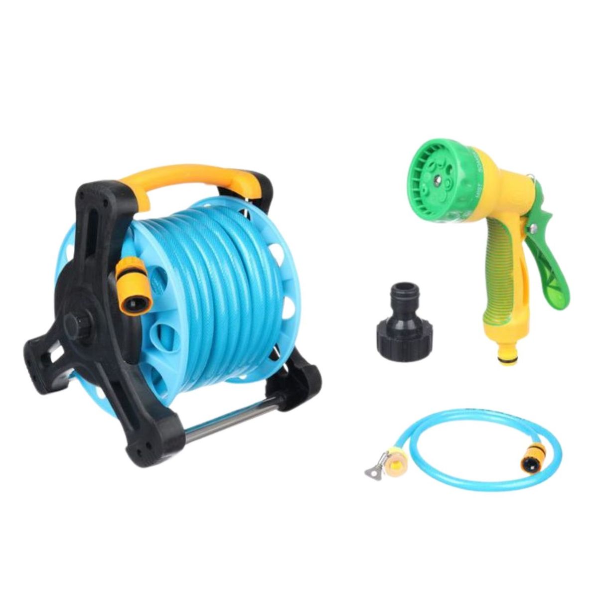 GENERICO - Juego de Manguera Retráctil Multiuso con Riel para Jardín