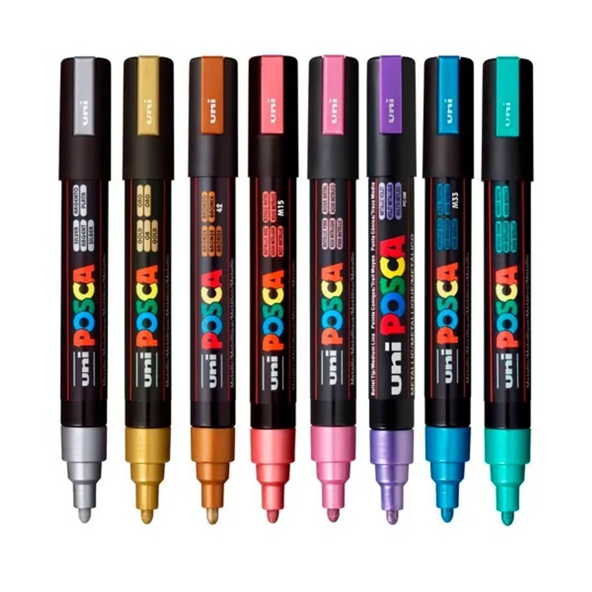 GENERICO - POSCA SET 8 MARCADORES METALICOS 5M