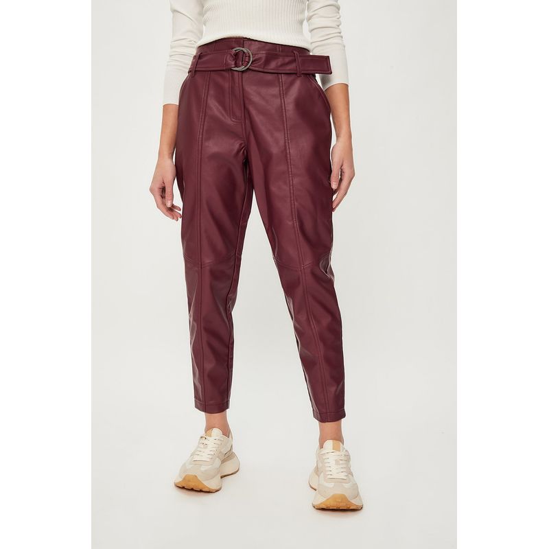 IO - Pantalon Liso Burdeo iO