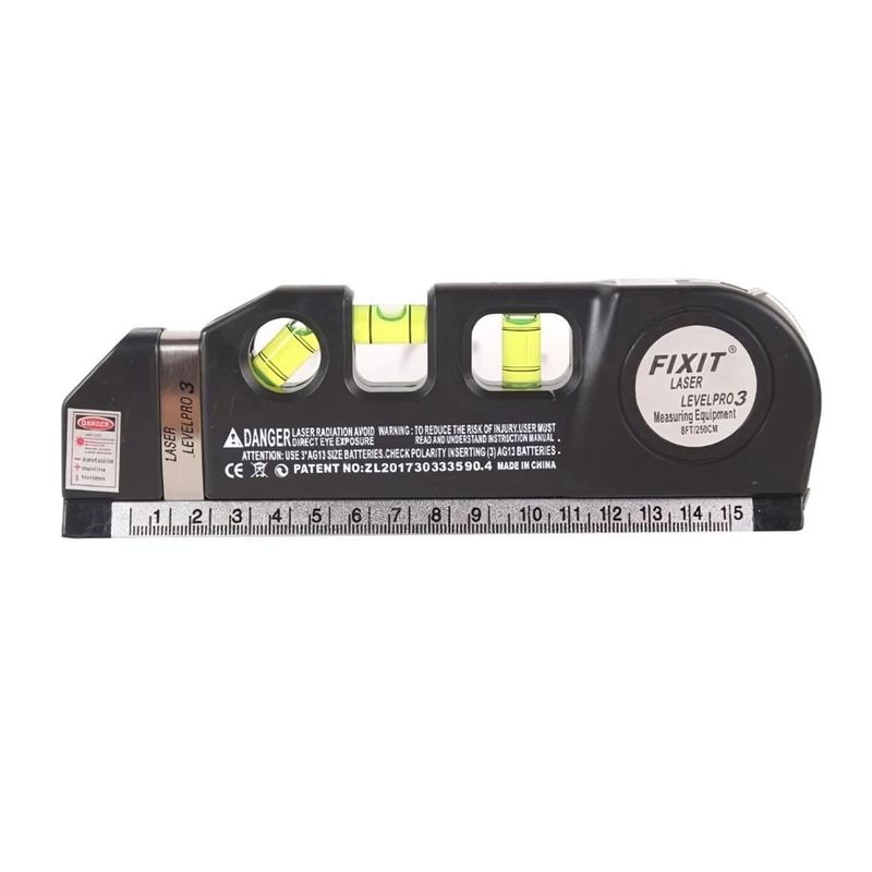 GENERICO - Cinta Metrica Regla Nivel Laser Horizontal 3 Modos