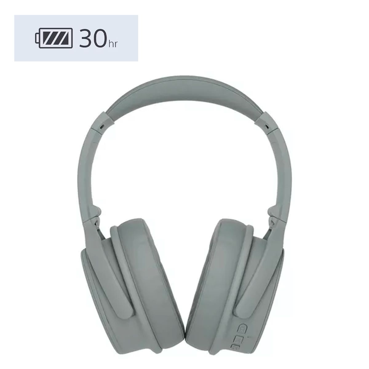 SLEVE - Audífonos Bluethooth Casco Batería 30 horas Waterproof Plata