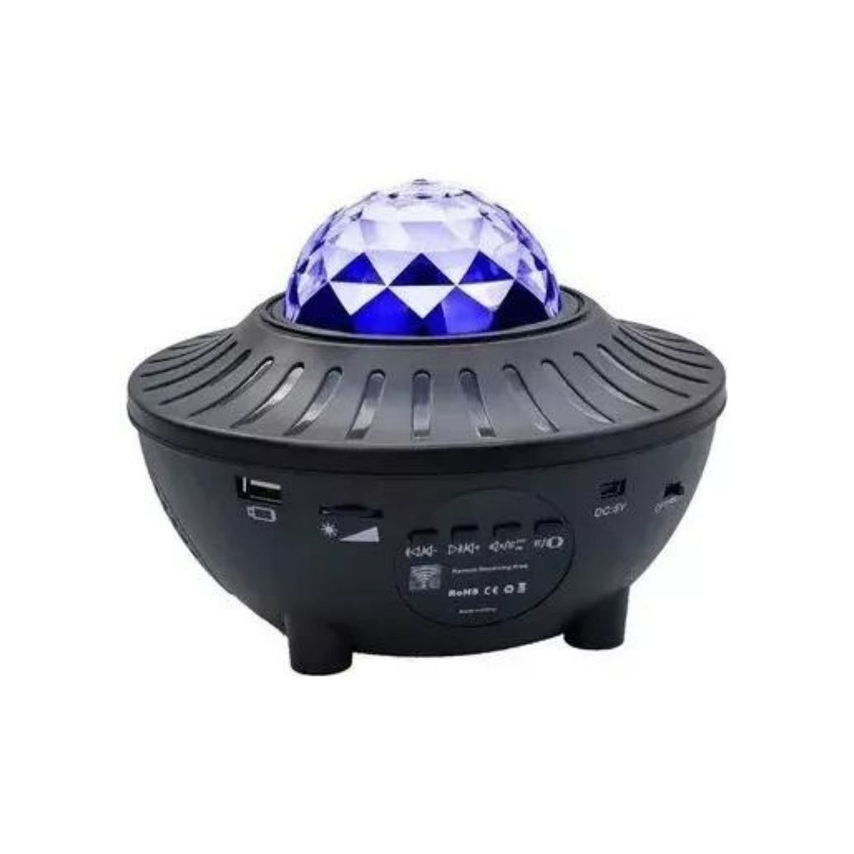 GENERICO - Proyector Portatil Luces Led Efecto Ondas de Agua Negro