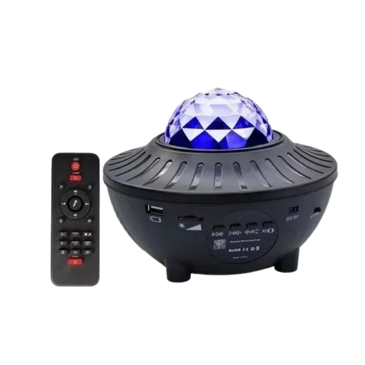 GENERICO - Proyector Portatil Luces Led Efecto Ondas de Agua Negro