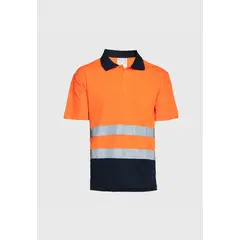JAYSON - Polera Alta Visibilidad MC Cuello Camisero Naranja AV