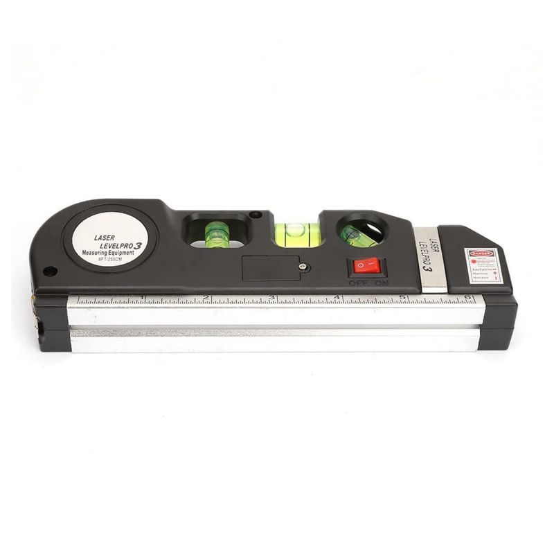 GENERICO - Cinta Métrica Regla Nivel Laser Horizontal 3 Modos