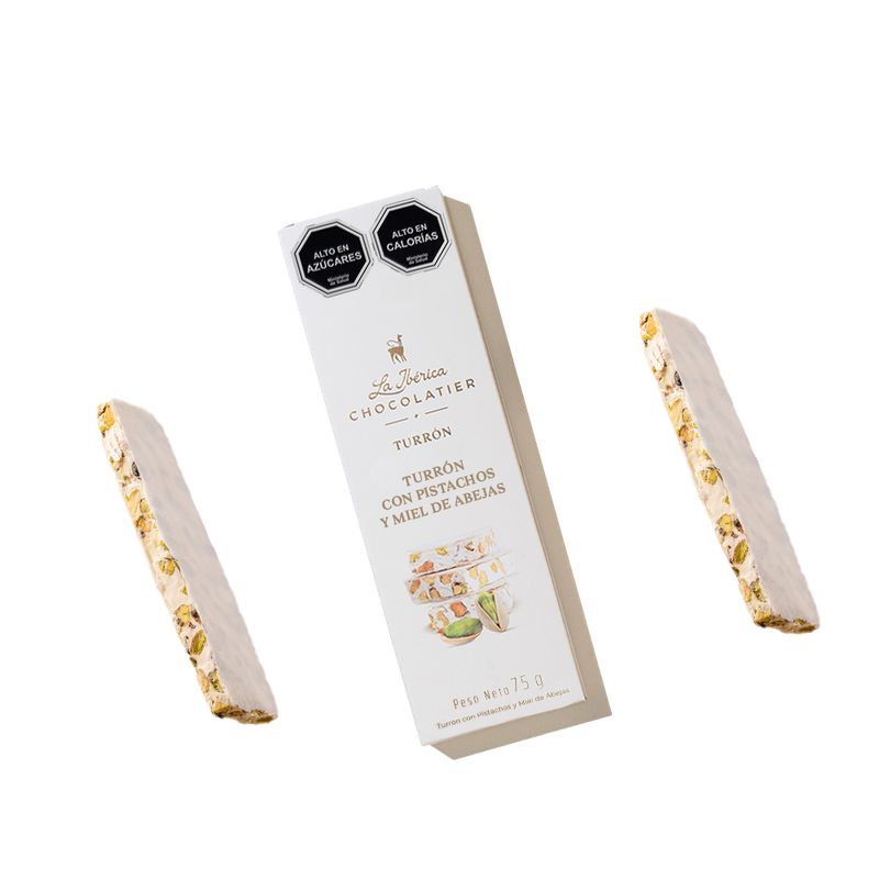 LA IBERICA - TURRÓN DE MIEL RELLENO DE PISTACHO 75G LA IBÉRICA