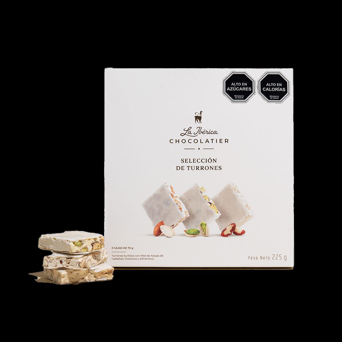 LA IBERICA - PACK X3 SELECCIÓN DE TURRONES CASTAÑA Y MIEL 75G LA IBÉRICA