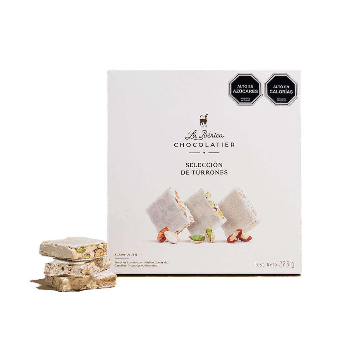 LA IBERICA - PACK X3 SELECCIÓN DE TURRONES CASTAÑA Y MIEL 75G LA IBÉRICA