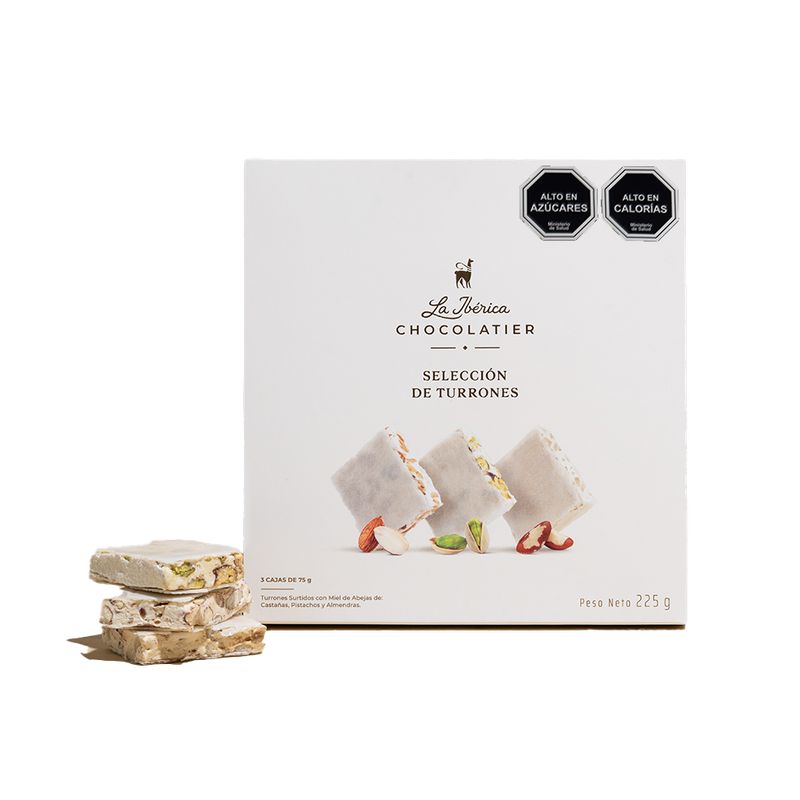 LA IBERICA - PACK X3 SELECCIÓN DE TURRONES CASTAÑA Y MIEL 75G LA IBÉRICA