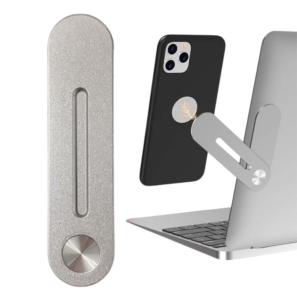 GENERICO - Soporte Celular Aluminio Magnético Laptop Notebook Tablet