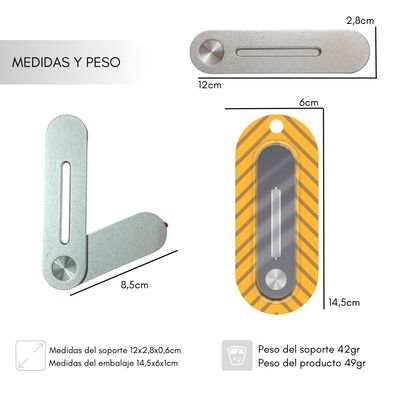 Imagen 2 del producto Soporte Celular Aluminio Magnético Laptop Notebook Tablet