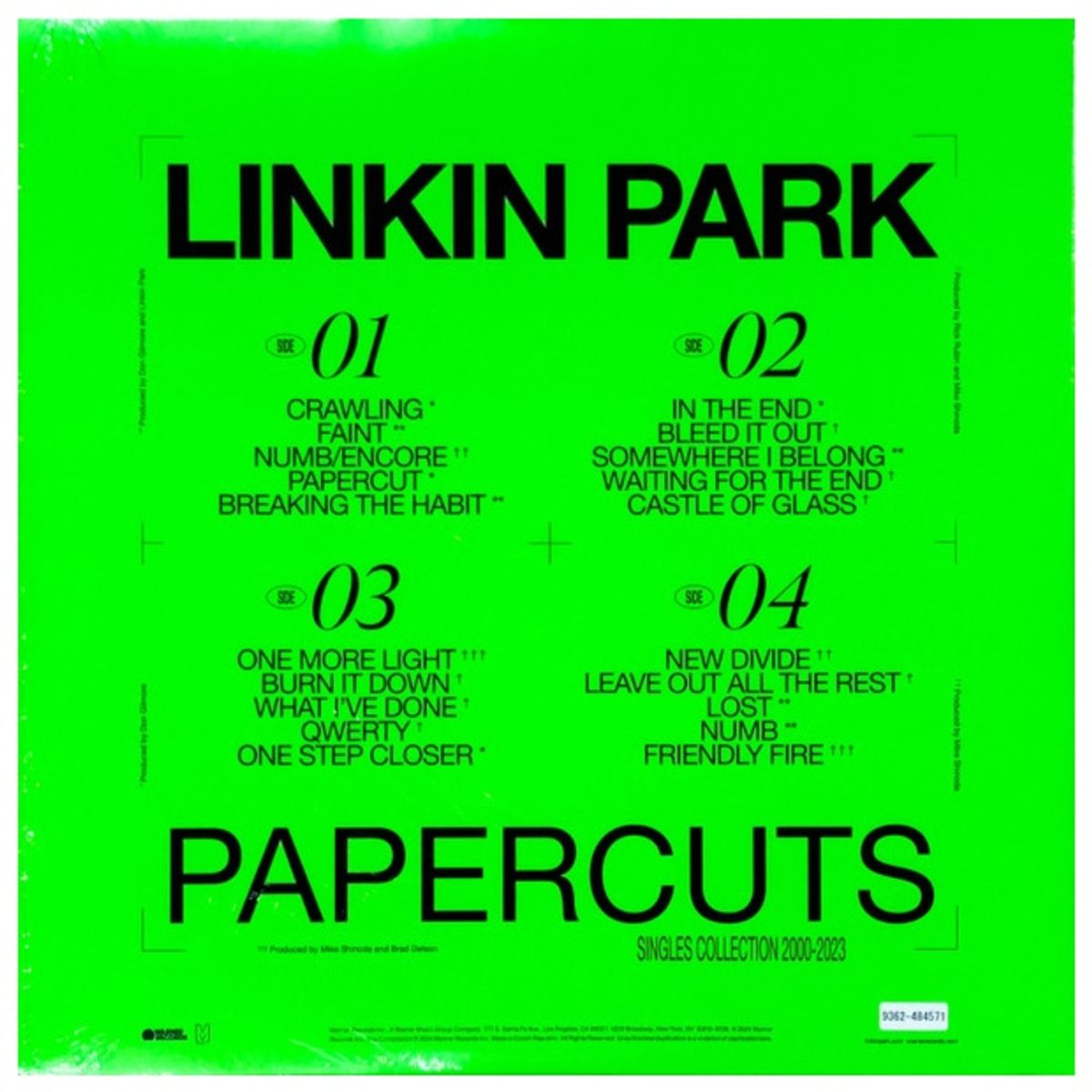HITWAY MUSIC - LINKIN PARK - PAPERCUTS: SINGLES COLLECTION 2000-2023