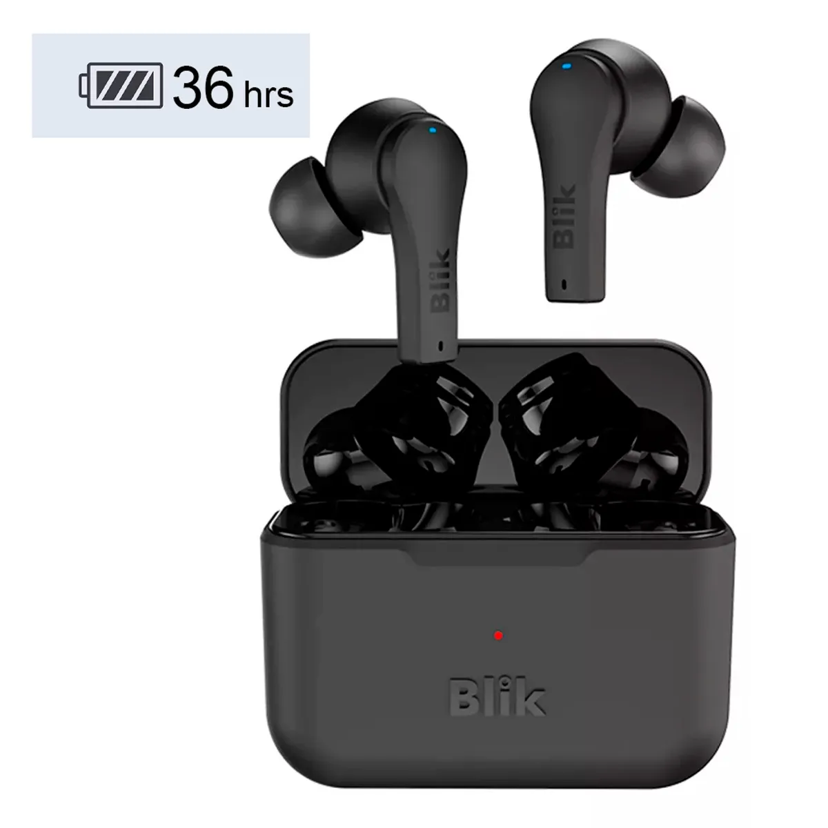 BLIK - Audífonos Bluethooth Bateria 36 horas in ear Negros