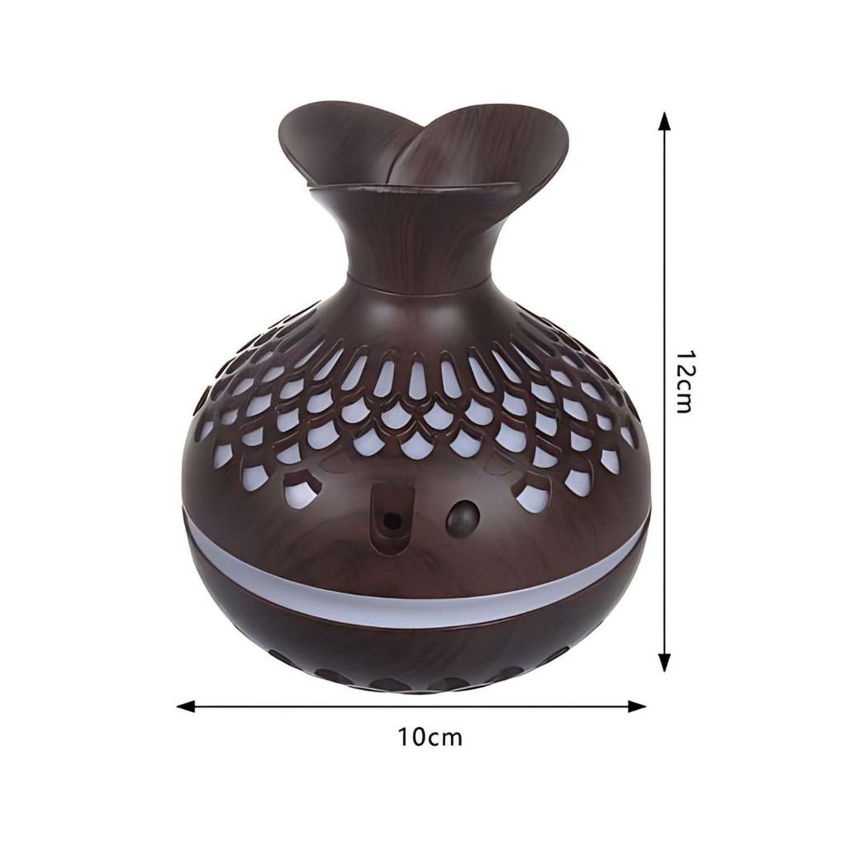 GENERICO - Pack Humidificador Forma de Flor + 6 Esencias Aromaticas