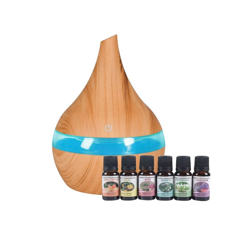 GENERICO - Pack Humificador Marrón Claro más 6 Esencias Aromáticas