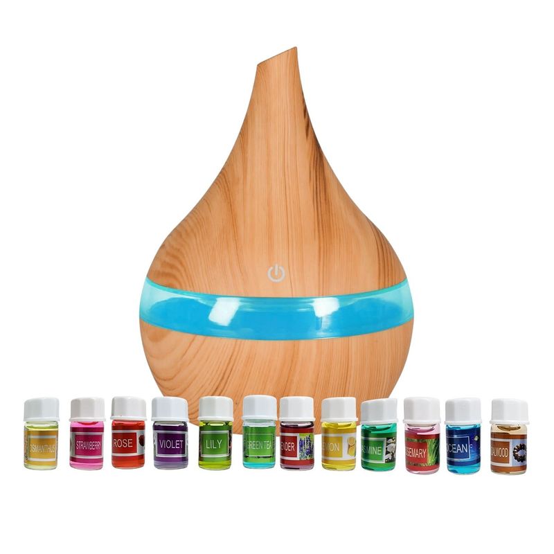 GENERICO - Pack Humificador Marrón Claro Más 12 Esencias Aromáticas