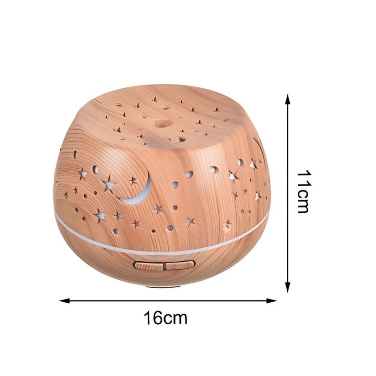 GENERICO - Humidificador Difusor Diseño Luna Estrellas Marron Claro