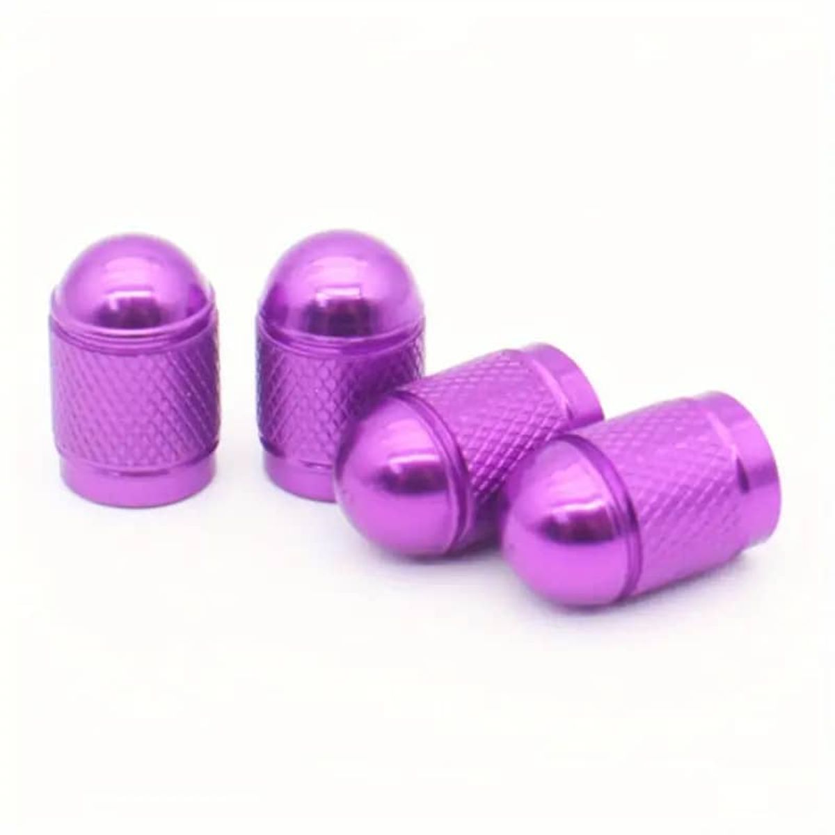GENERICO - Set 4 Tapas válvulas autos, motos  Modelo Balita morado