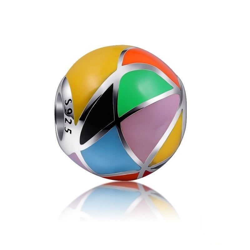ELBAULDEJUMA - Charm dije abalorio bola de colores 925