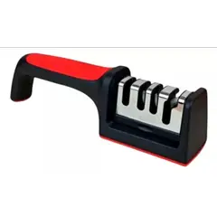 GENERICO - Afilador De Cuchillos De 3 Filos De Acero Inoxidable 4 En 1
