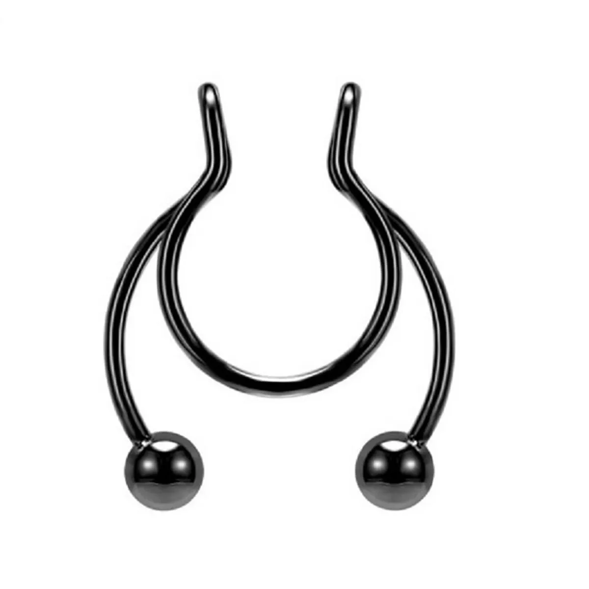 ELBAULDEJUMA - Piercing Acero Nariz Labios Sin Hoyos Septum Sin Perforacion