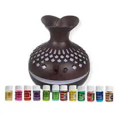 GENERICO - Pack Humificador Forma de Flor Mas 12 Esencias Aromáticas