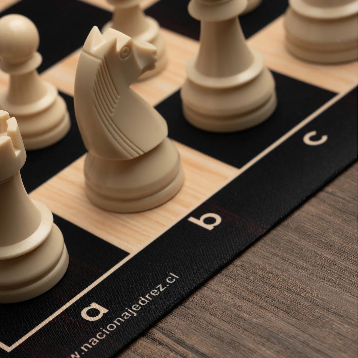 NACION AJEDREZ - Tablero De Ajedrez Profesional Tipo Madera Con Set Abs