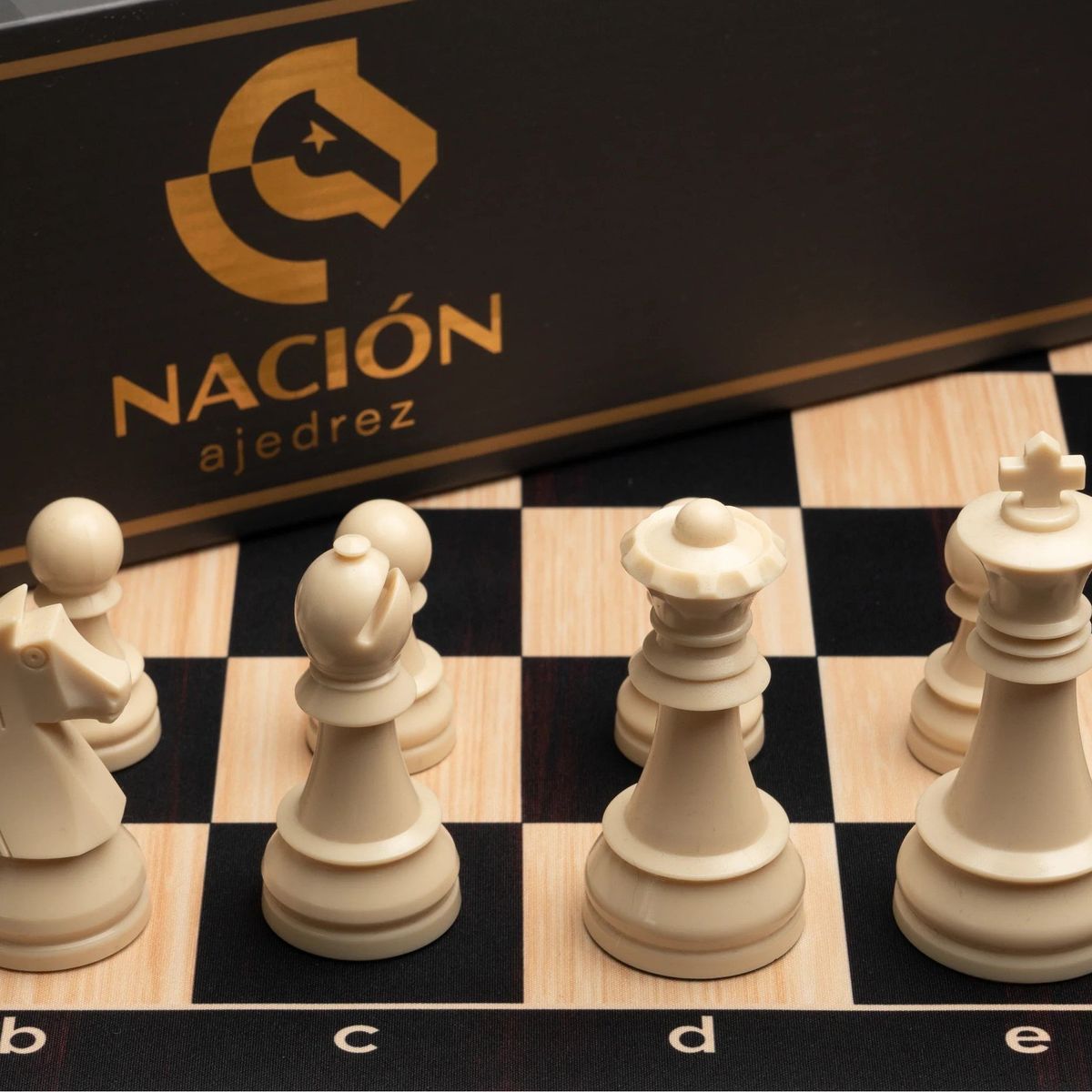 NACION AJEDREZ - Tablero De Ajedrez Profesional Tipo Madera Con Set Abs