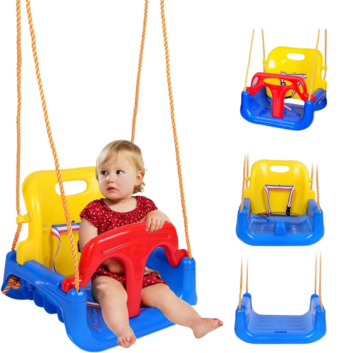 GENERICO - Columpio Silla 3 En 1 Ajustable Portátil Niños Asiento Bebé