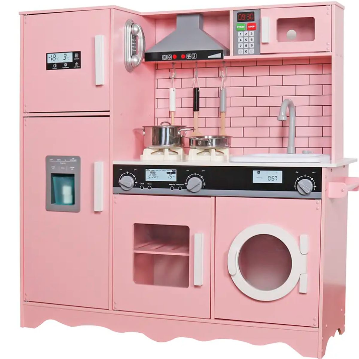 KIDSCOOL - Cocina Magic Chef Con Accesorios Rosada