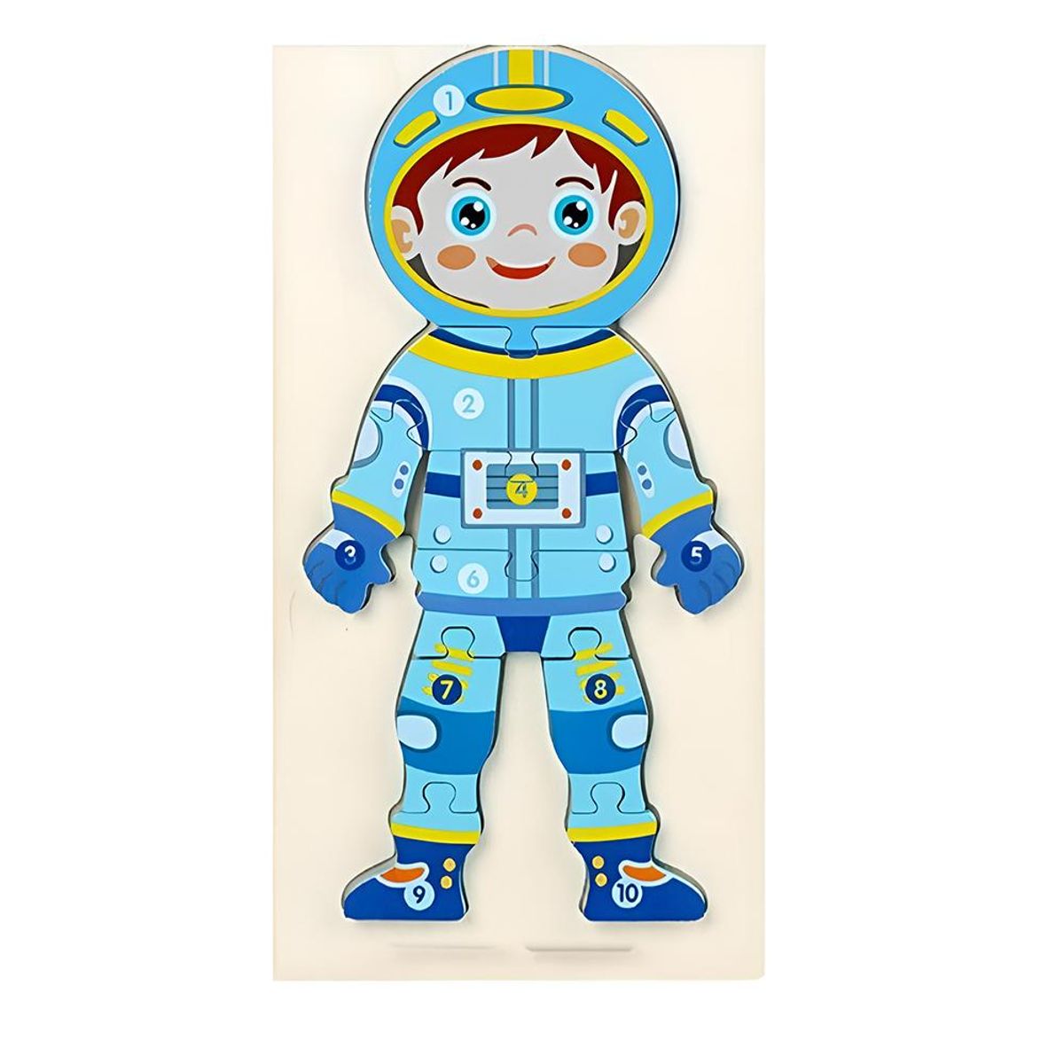 ARTIDIX - Rompecabezas de madera 10 piezas de astronauta