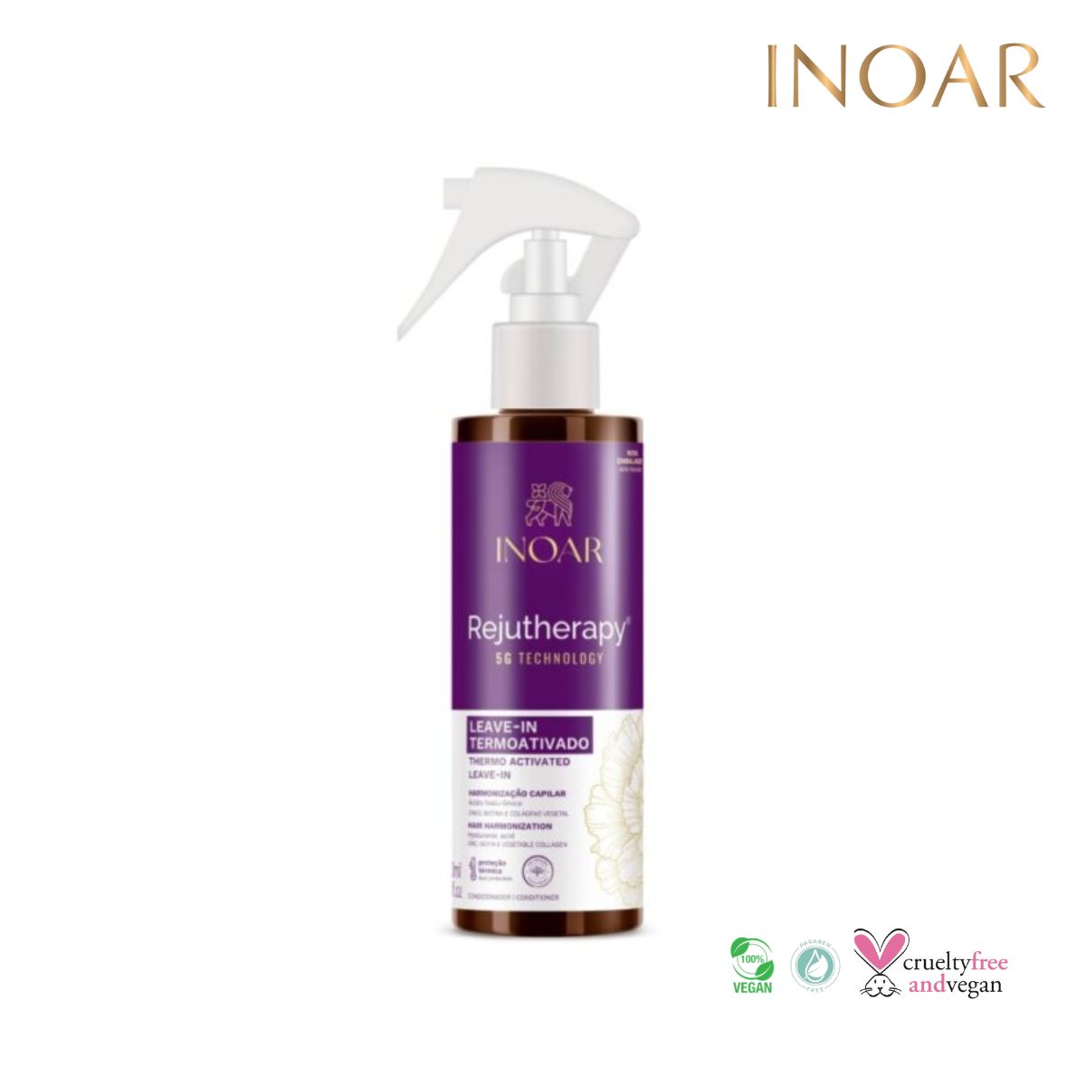 INOAR - Leave In Rejutherapy Ácido Hialurónico 5 Beneficios 200 ml Inoar INOAR