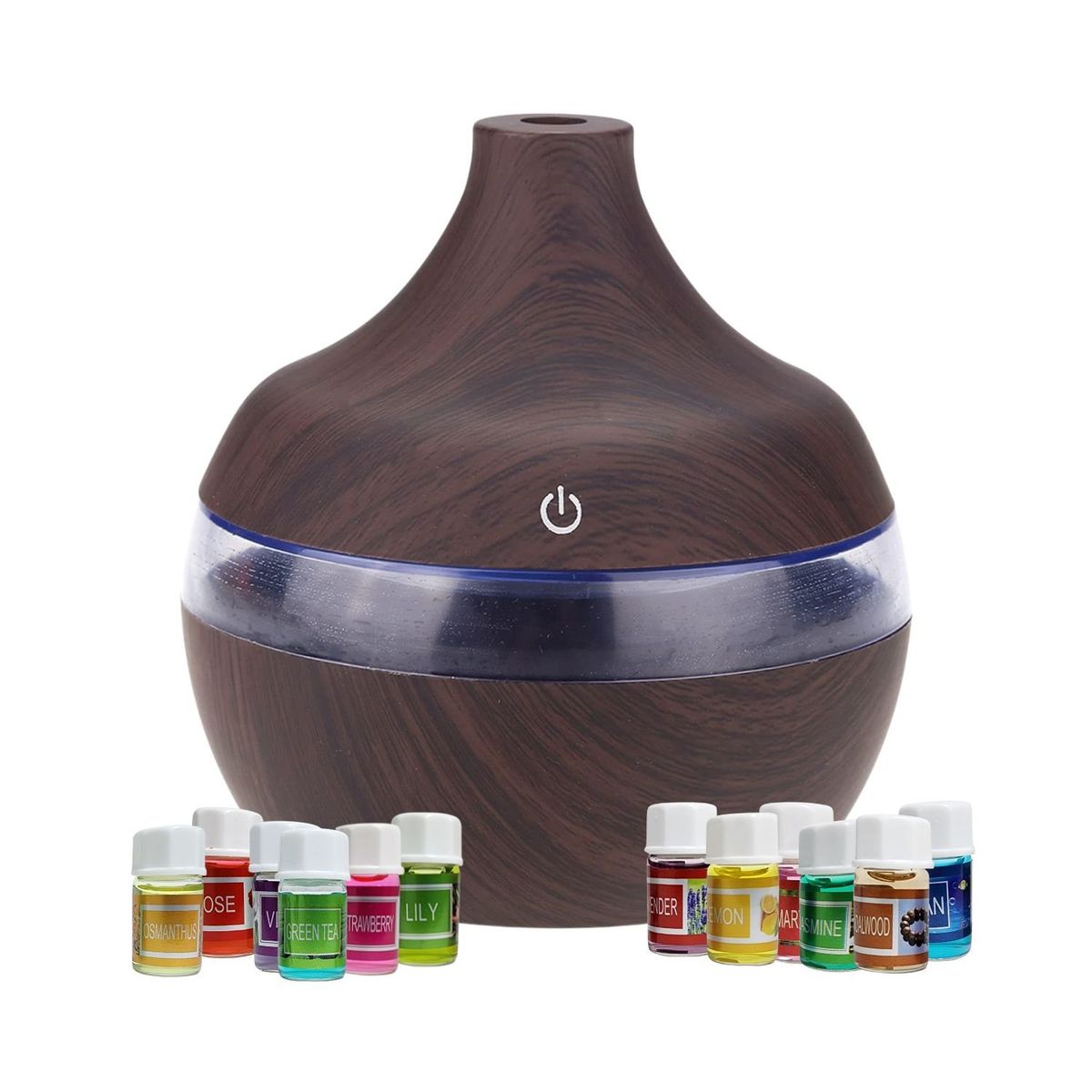 GENERICO - Pack Humidificador de Grano Más 12 Esencias Aromáticas