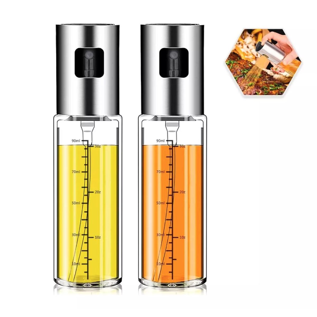 GENERICO - X2 Rociador De Aceite Aceitero Spray Alcuza Vinagre Limon