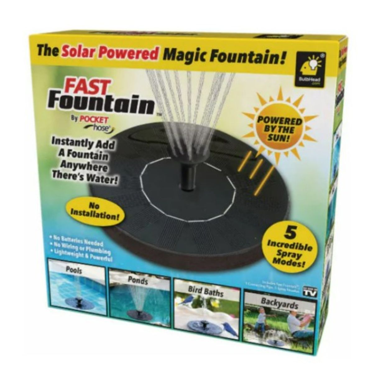 GENERICO - FUENTE DE AGUA SOLAR BOMBA RIEGO PISCINA ASPERSORES REGADERA