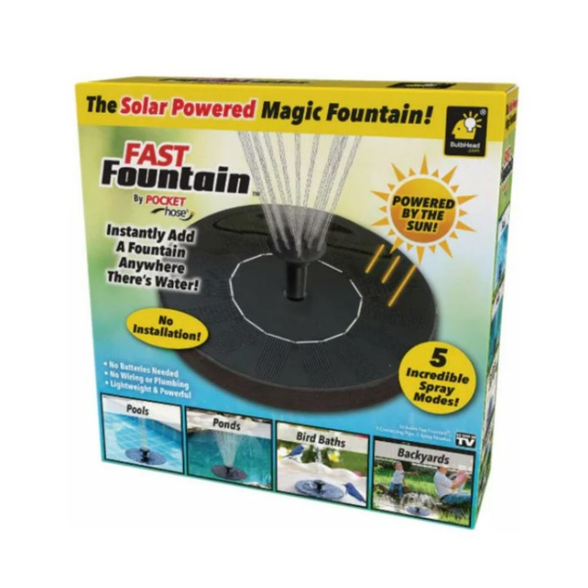 GENERICO - FUENTE DE AGUA SOLAR BOMBA RIEGO PISCINA ASPERSORES REGADERA