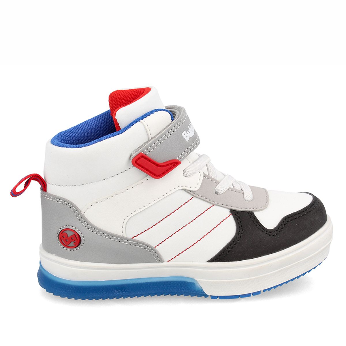 BUBBLE GUMMERS - Zapatilla Niño Bubblegummers Luces Neon Blanco-Gris