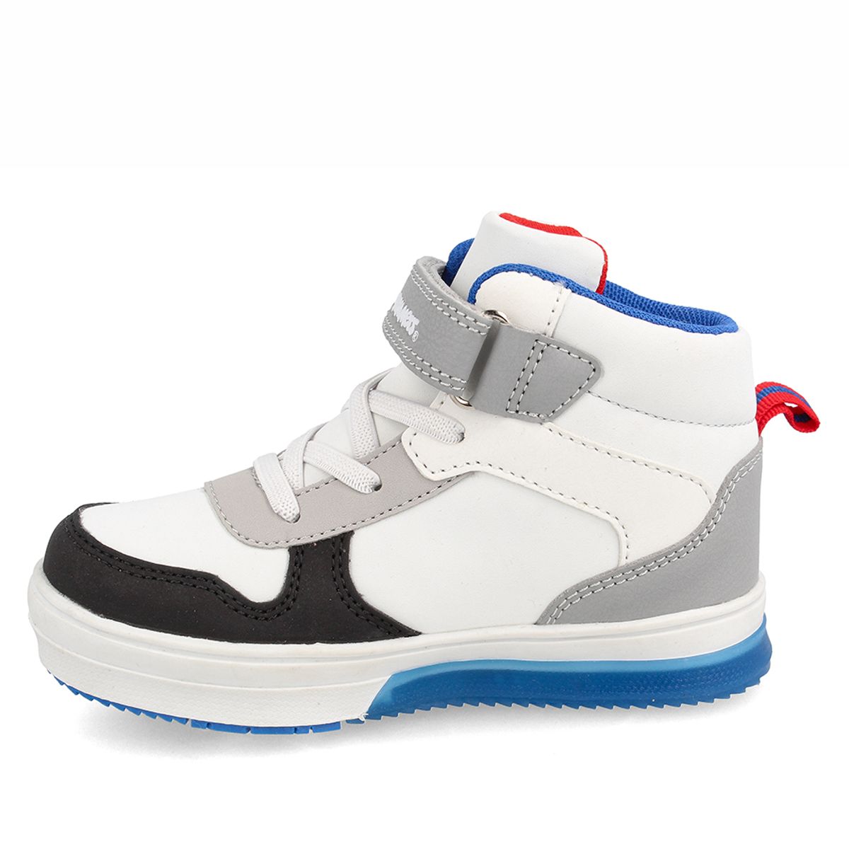 BUBBLE GUMMERS - Zapatilla Niño Bubblegummers Luces Neon Blanco-Gris