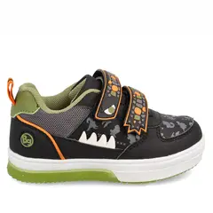 BUBBLE GUMMERS - Zapatilla Niño Bubblegummers Luces Neon Negro-Naranja