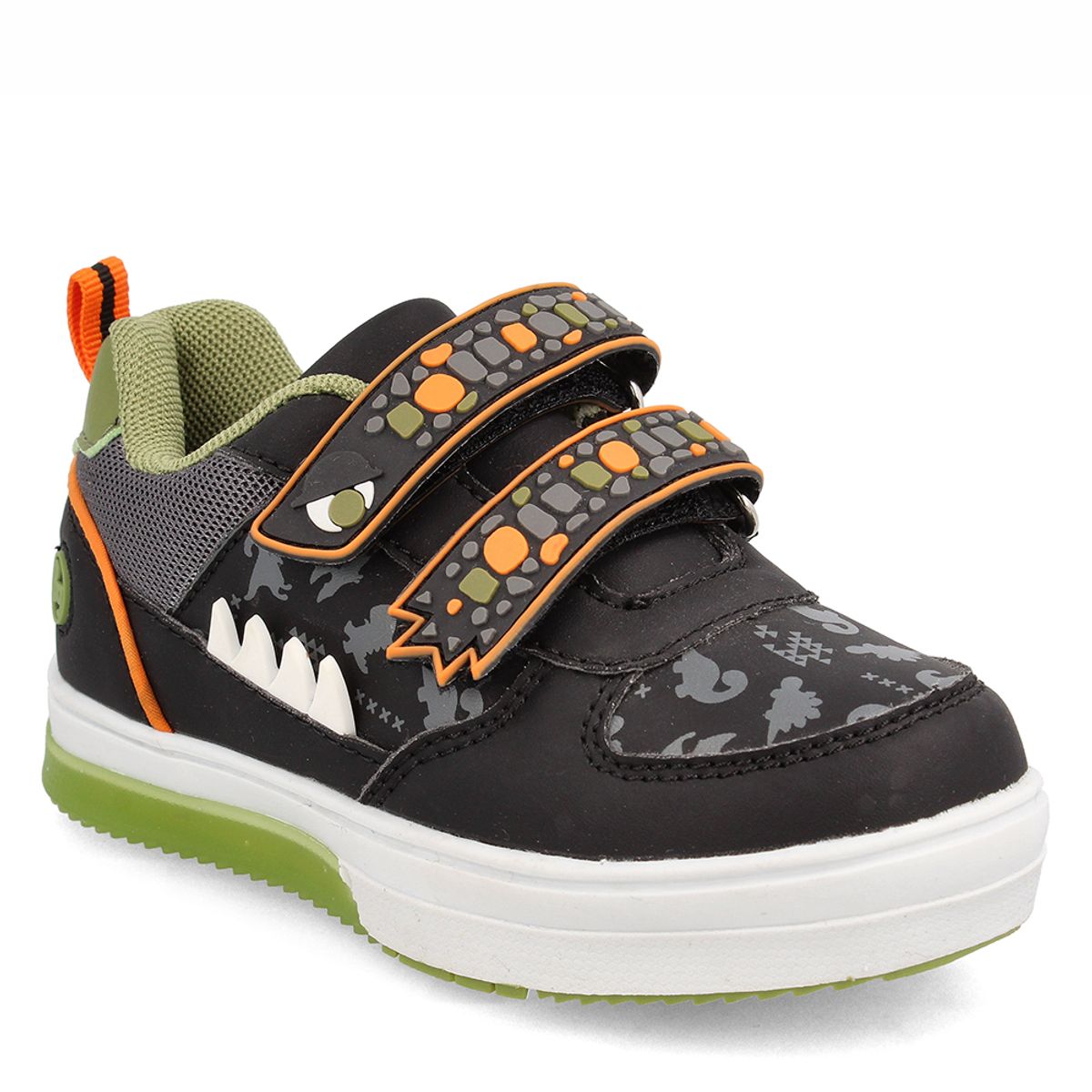 BUBBLE GUMMERS - Zapatilla Niño Bubblegummers Luces Neon Negro-Naranja