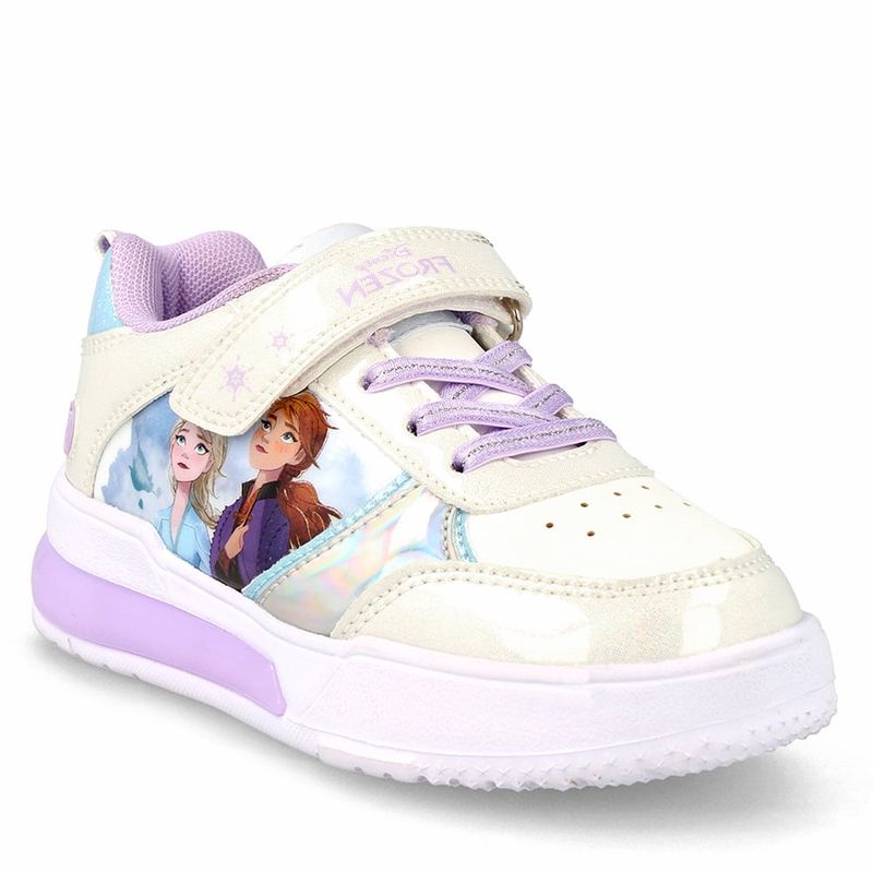 BUBBLE GUMMERS - Zapatilla Niña Bubblegummers Luces Frozen Disney Blanco-Aqua