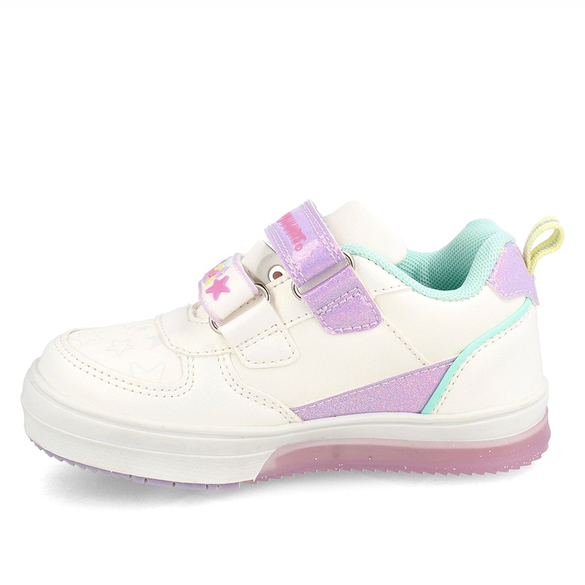 BUBBLE GUMMERS - Zapatilla Niña Bubblegummers Luces Neon Blanco-Lila