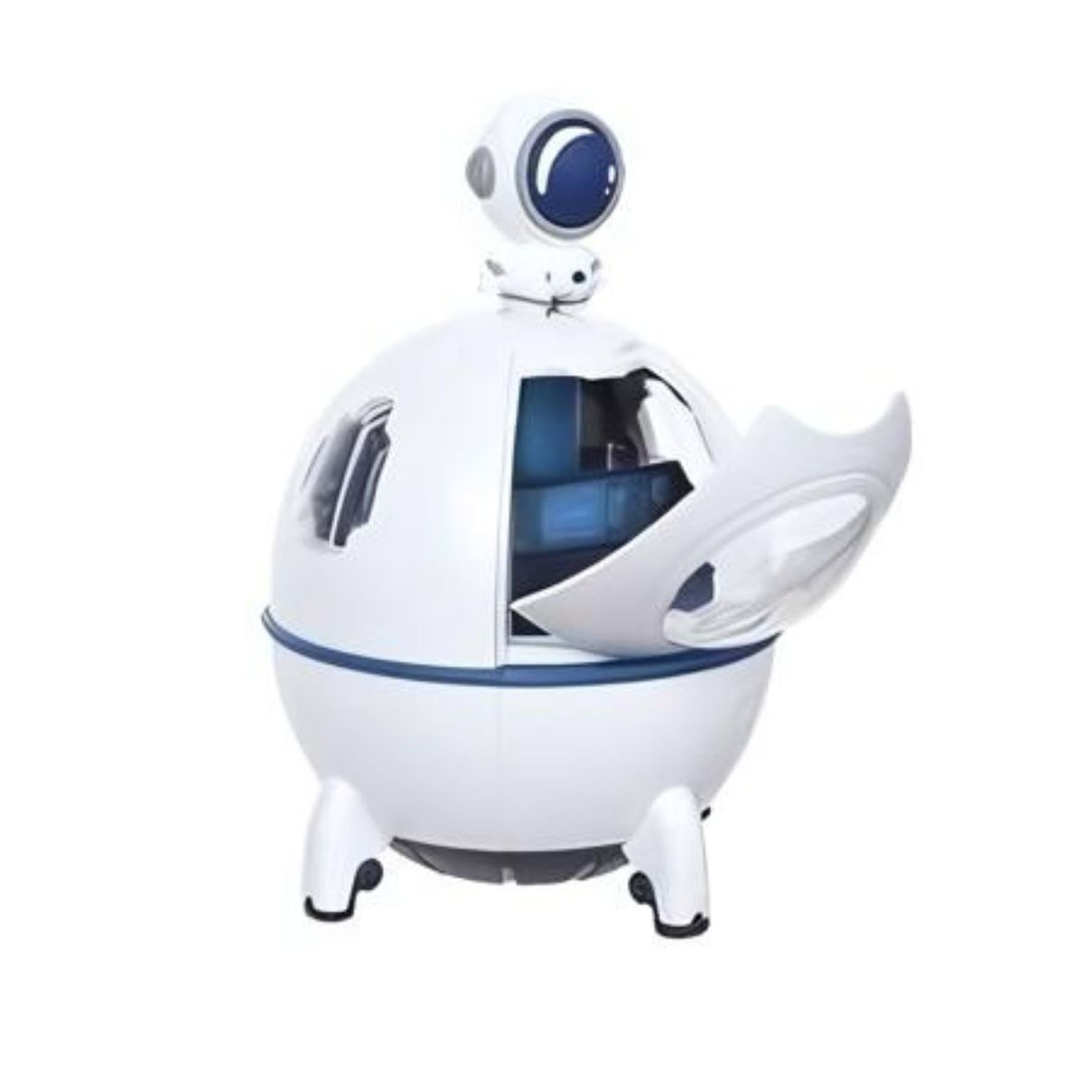 GENERICO - Humidificador Difusor Luz Led Forma Nave Espacial Astronauta