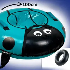 HOMESTAR - Gomón de Nieve Inflable Escarabajo Azul 100 cm